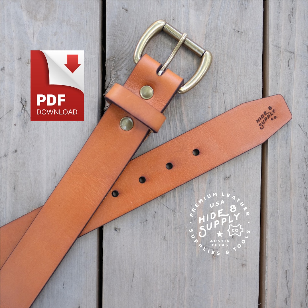 Standard 1.5 Belt End Template Pattern Guide Billet, Buckle, & Keeper
