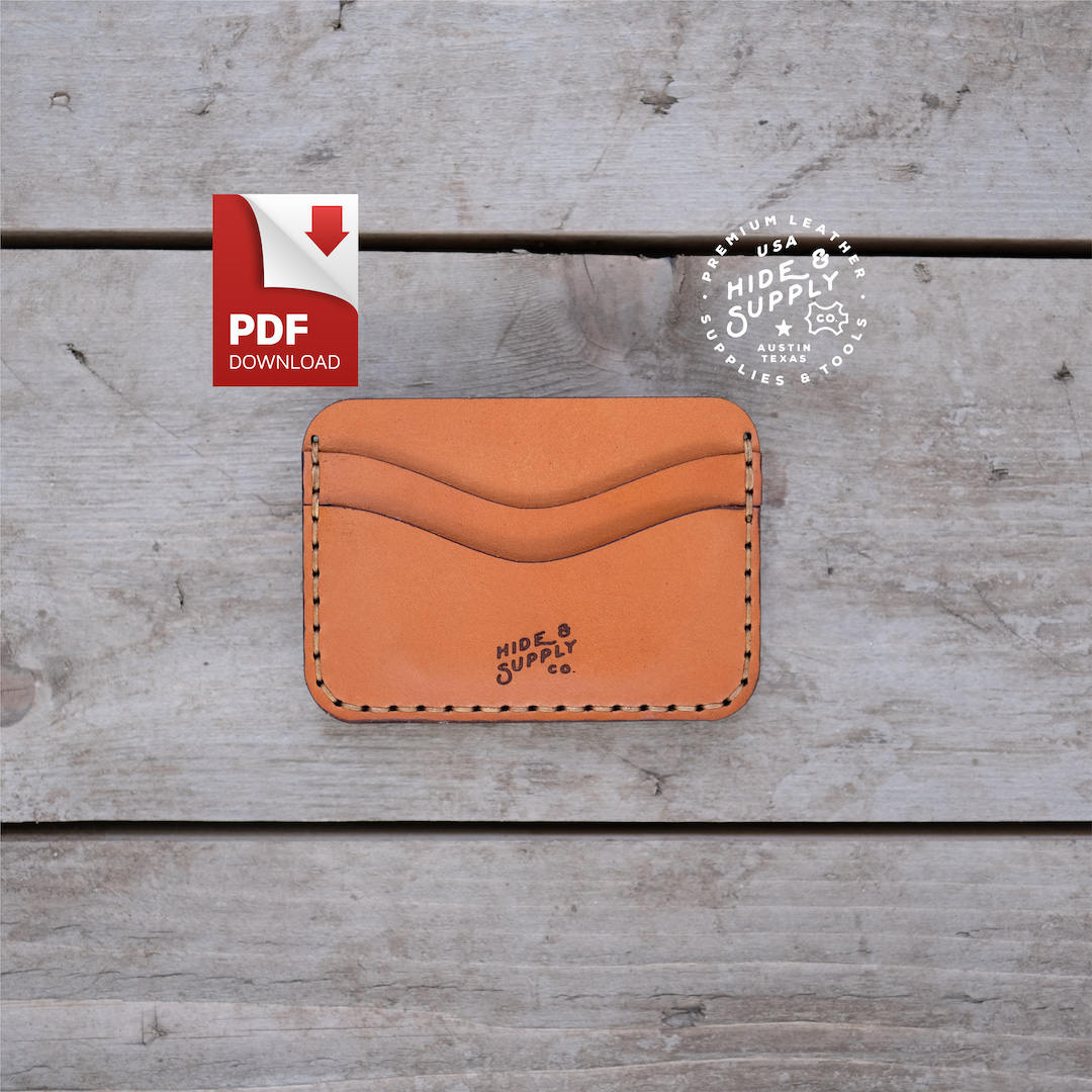 Five-pocket Slim Card Wallet PDF Template Pattern Guide 8.5 X 11 A4 ...