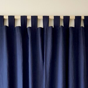 Linen Tab Top Curtains Shabby Chic Curtains Privacy Curtains Etsy
