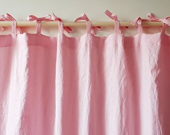 tie tab curtains diy tie top curtain linen curtains kitchen custom sizes natural etsy tie tab curtains diy tie top curtain linen curtains kitchen custom sizes natural etsy