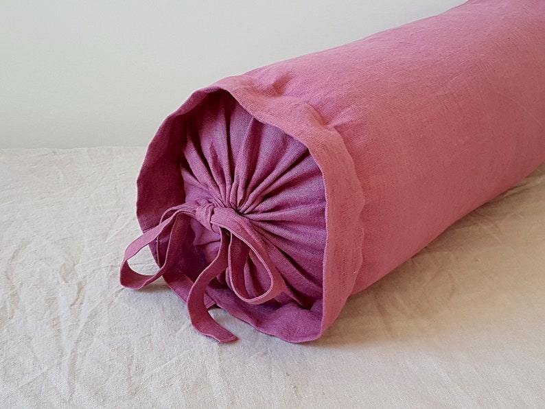 Bolster pillow cover Neck roll pillow Linen pillow case Etsy