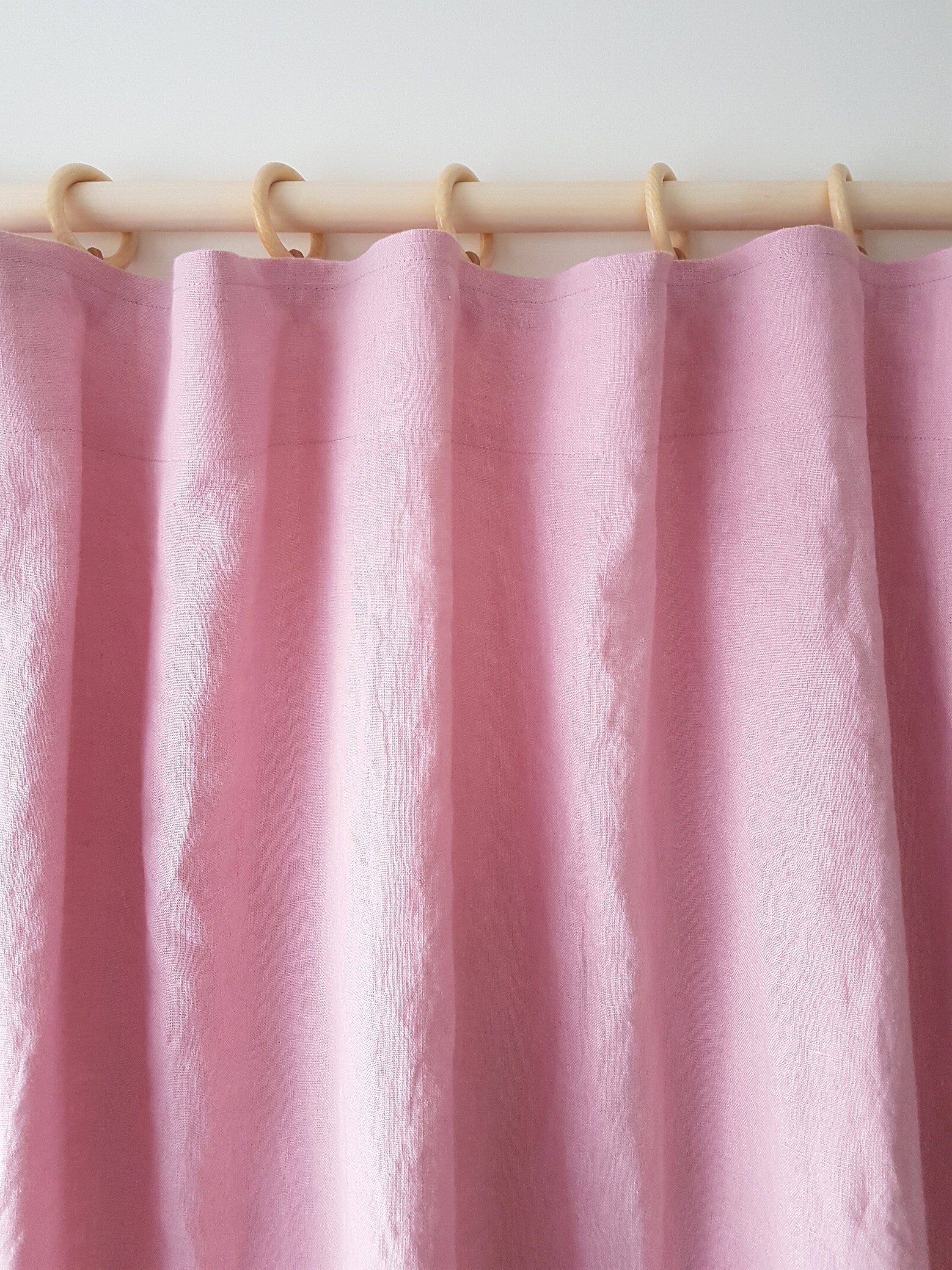 Linen Ruffle Curtains Shabby Chic Curtains Custom Curtains Etsy