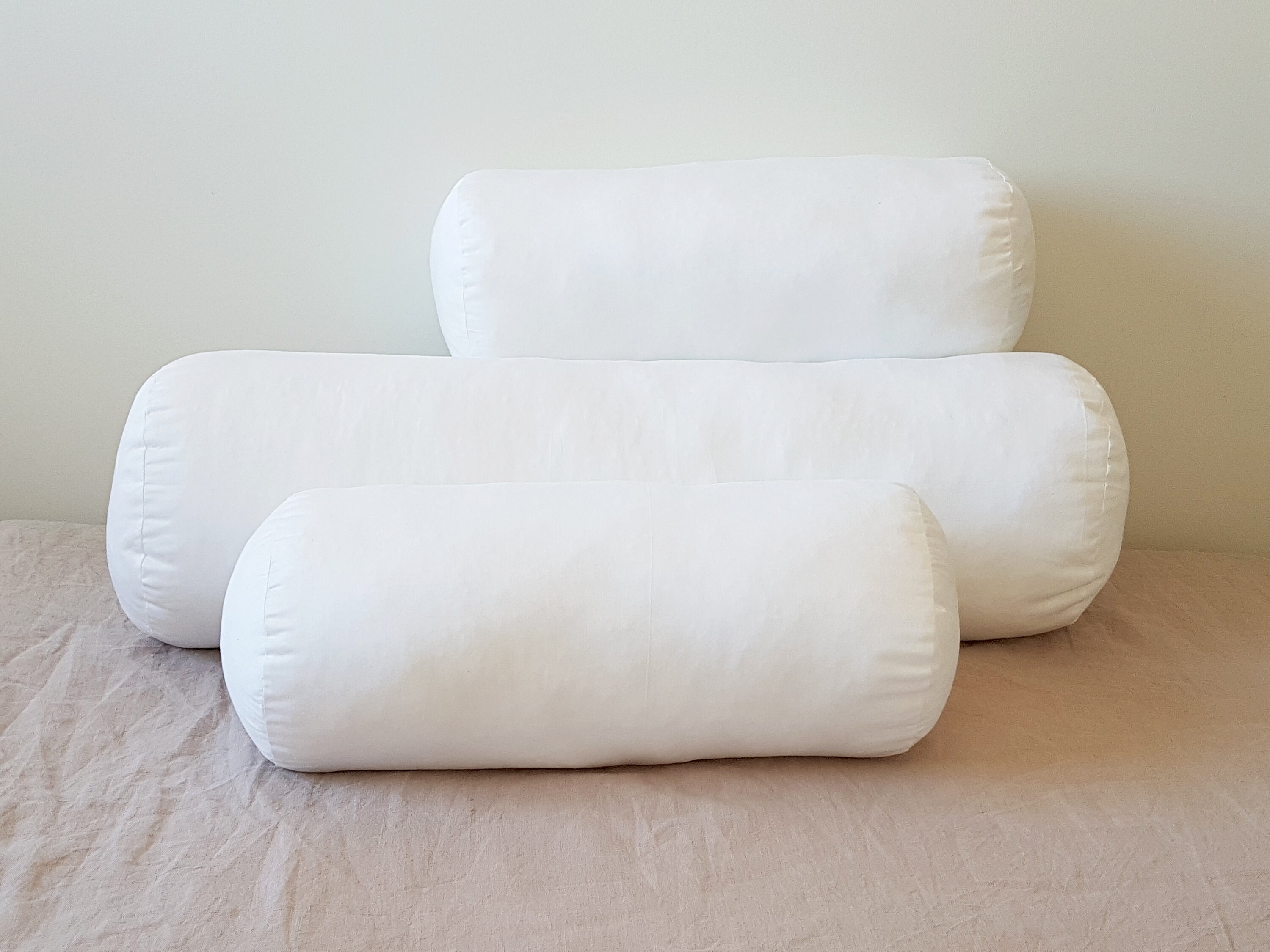 Neck Roll Pillow Organic Wool Natural Bedding Custom Sizes Etsy