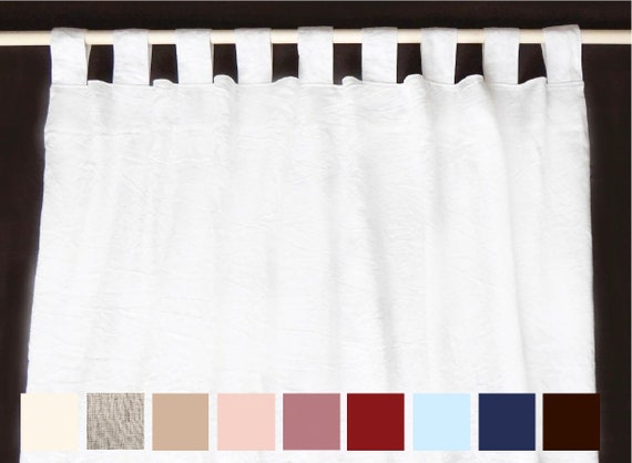 Linen Curtains Tab Top Curtains Shabby Chic Curtains Organic Etsy