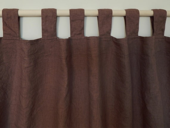 Linen Tab Top Curtains Shabby Chic Curtains Privacy Curtains Etsy