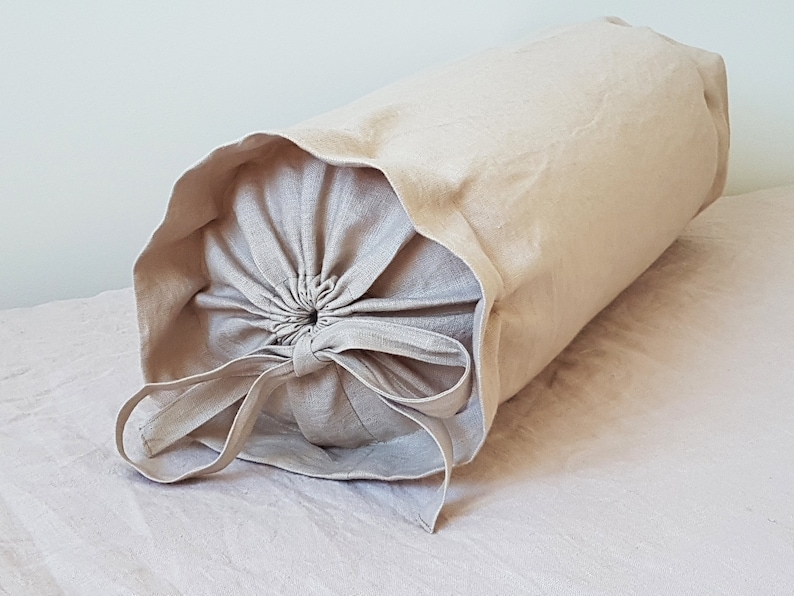 Bolster pillow cover Neck roll pillow Linen pillow case Etsy