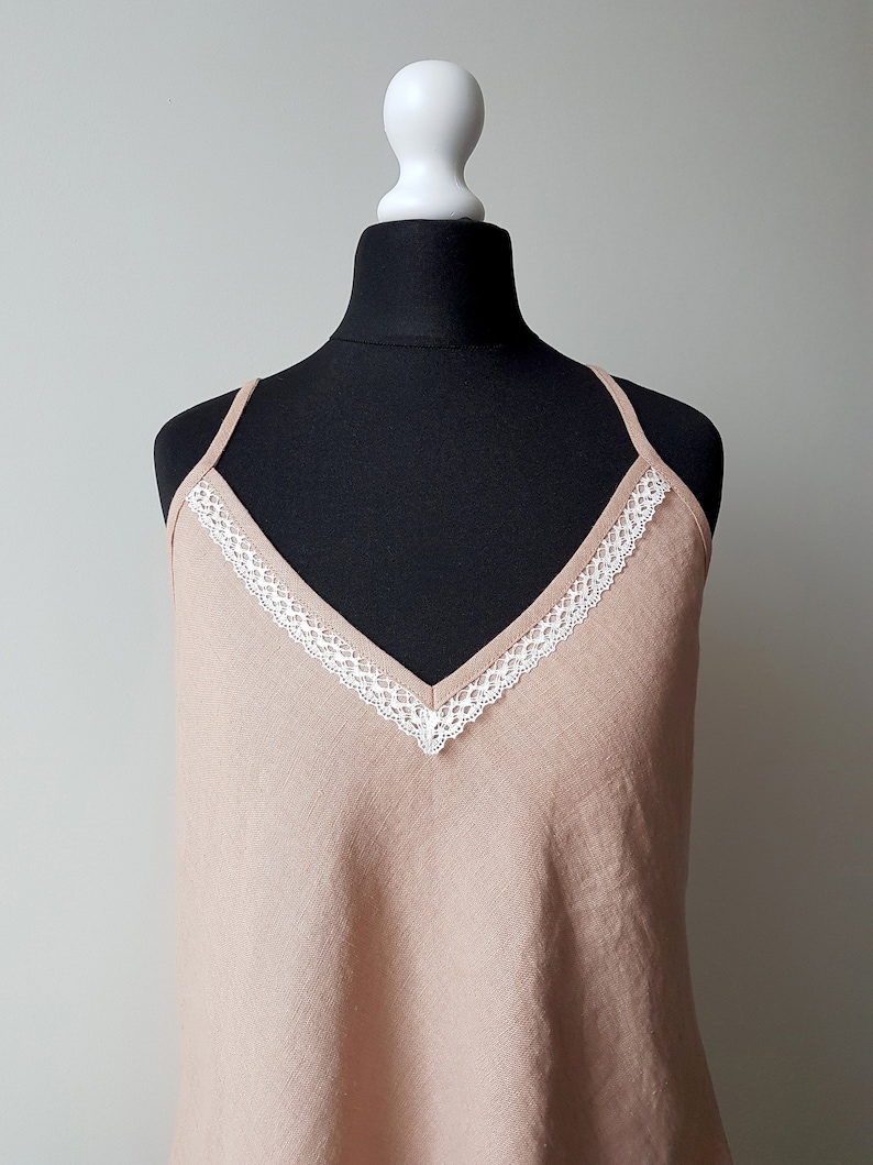 Linen Nightgown Women Sleepwear Nightdress Slip Dress Gift for Etsy