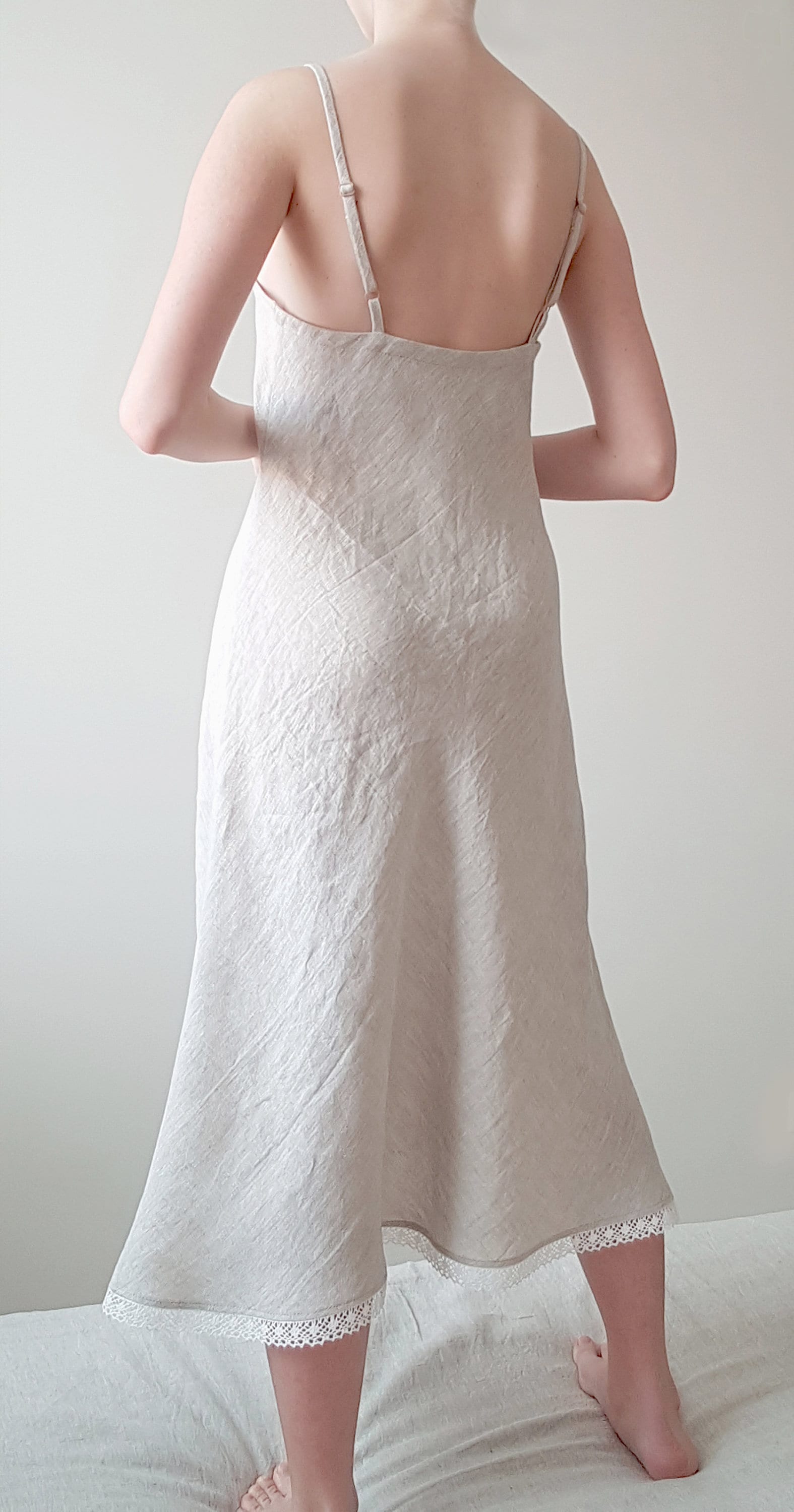 Long linen nightgown Women sleepwear Nightdress Slip dress Etsy