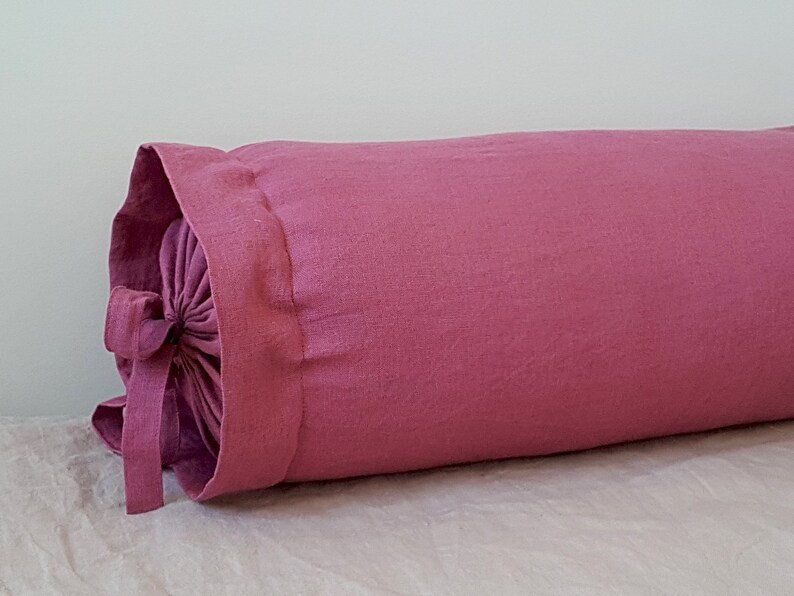 Bolster Pillow Cover Neck Roll Pillow Linen Pillow Case Etsy