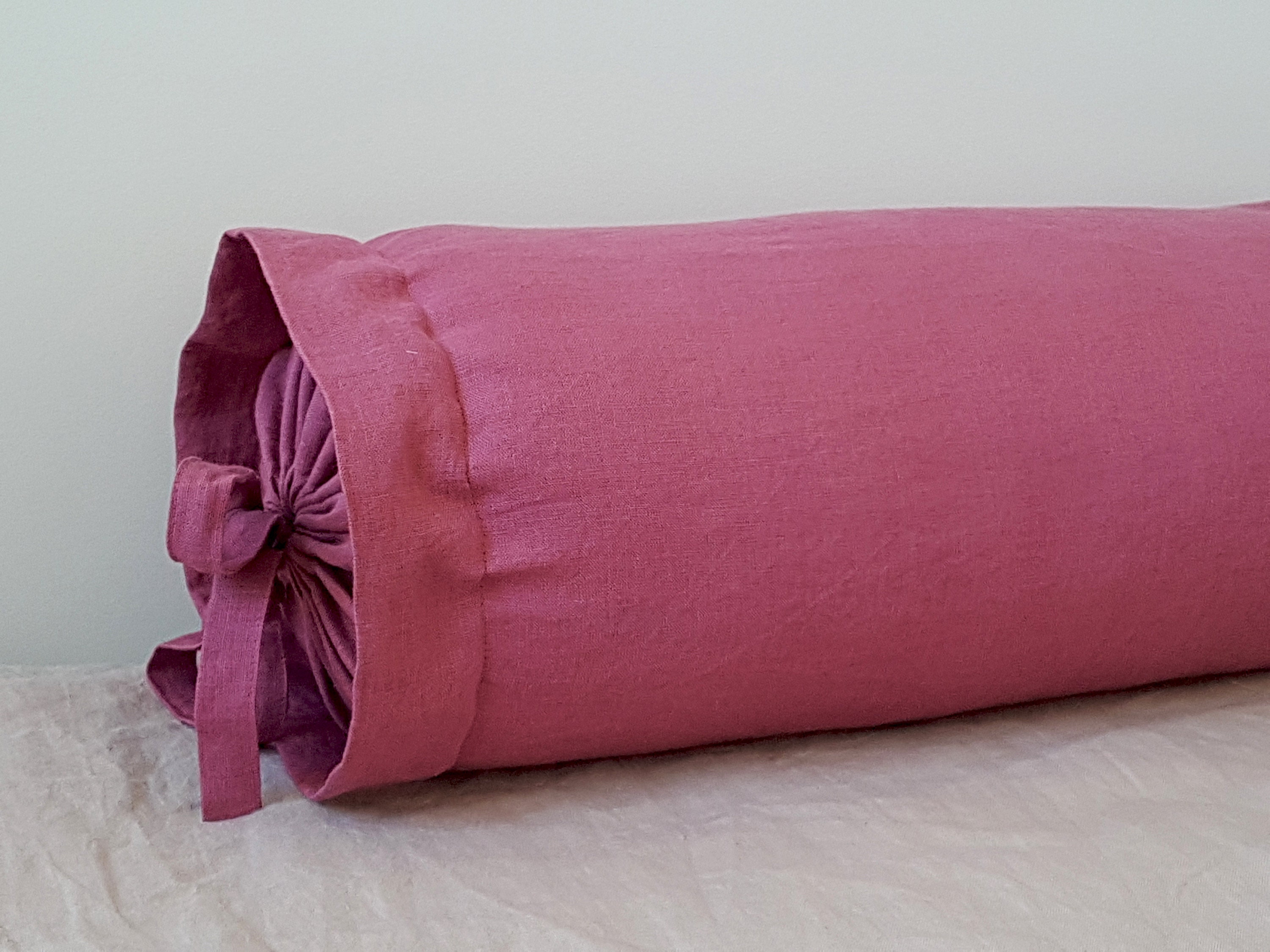 Bolster pillow cover Neck roll pillow Linen pillow case Etsy