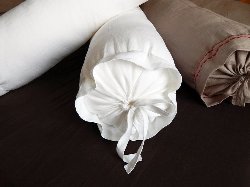 Bolster Pillow Cover Neck Roll Pillow Linen Pillow Case Etsy