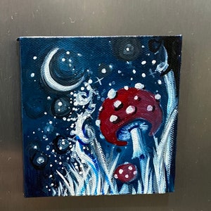 Magical Mushroom 4 magnet square image 1