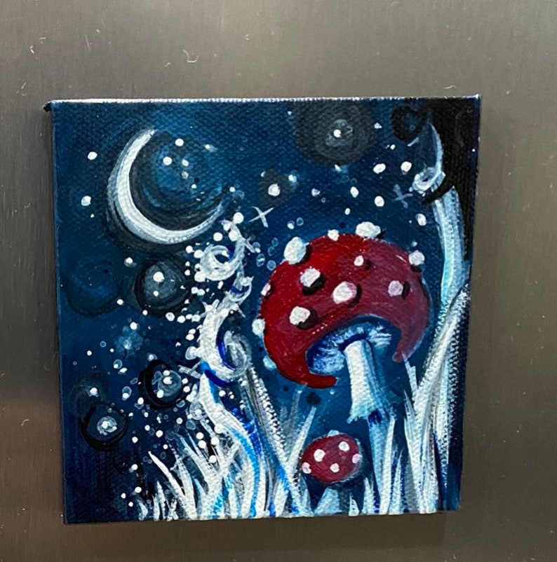 Magical Mushroom 4 magnet square image 1