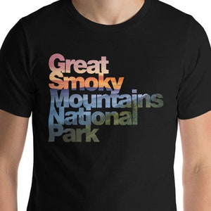Great Smoky Mountains National Park Short-Sleeve Unisex Writing T-Shirt