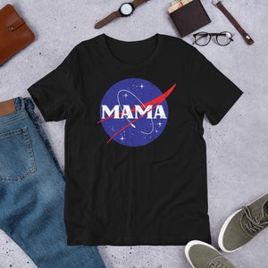 Camiseta unissex de manga curta com nome personalizado Nasa Logo Design