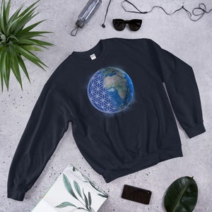 Golden Ratio Sacred Geometry, Earth in the universe, Mathematical balance, Gift, Flower of life Unisex Sweatshirt
