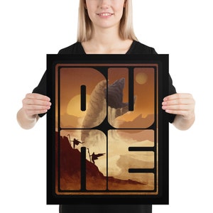 Fan DUNE Illustrated Artwork Arrakis Sand Worm Concept Poster