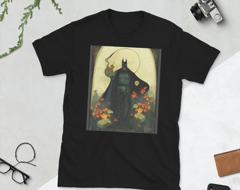 Comic Super Hero Art nouveau illustration Bat Hero Man Short-Sleeve Unisex T-Shirt