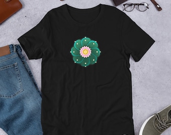 Peyote Cactus Flowering Graphic Retro Short-Sleeve Unisex T-Shirt