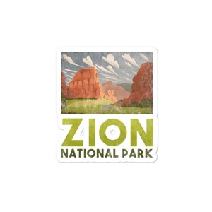 Pegatinas sin burbujas del Parque Nacional Zion