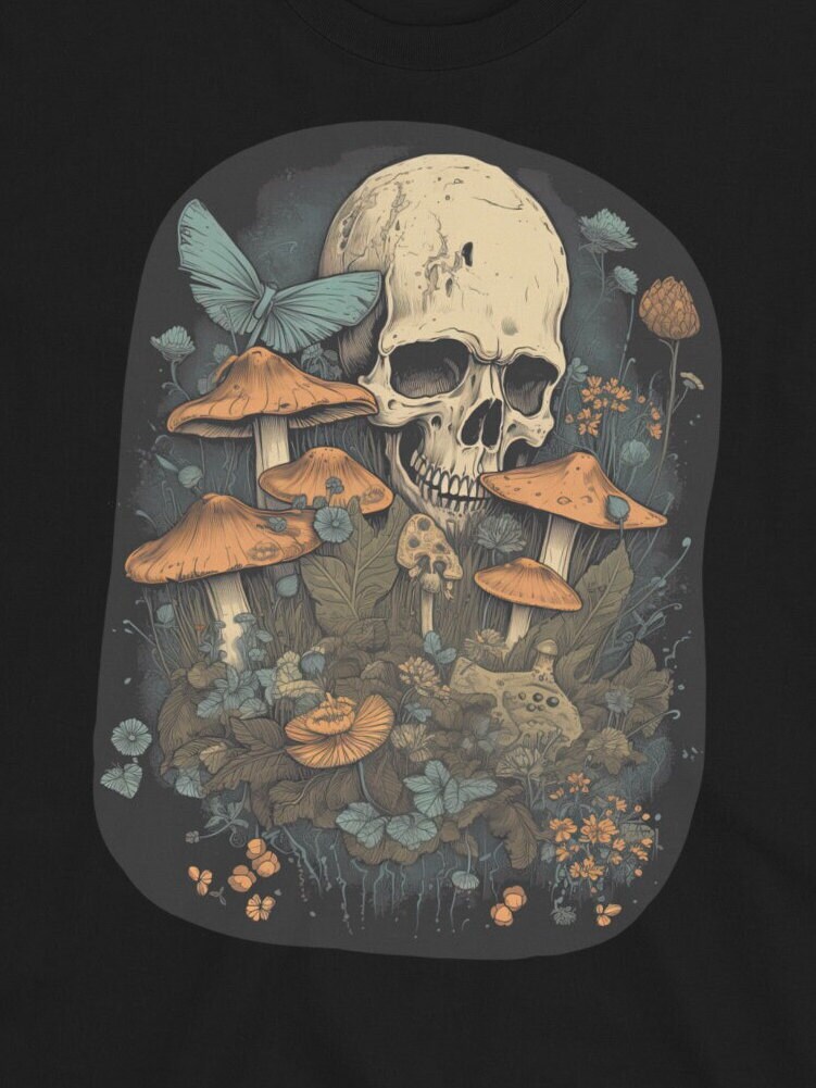 Mushrooms in the forest illustration memento mori Short-Sleeve Unisex T-Shirt