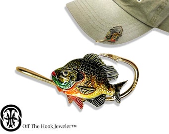 Bluegill Perch Hookit Fish Hat Hook Hat Clip- Fishing Fish Hook