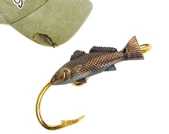 Redfish Rockfish Pewter S031 Lapel Pin Brooch Jewelry Redfish Rockfish Pewter S031 Lapel Pin Brooch Jewelry