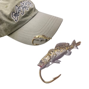 Speckled Trout ( Speck )Fish HOOKIT© - Fishing Hat Clip - Brim Clip - Fish Pin....  - Gift for Fisherman