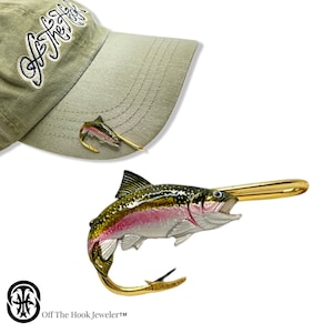 Bass Bone Fish Hookit© Fishing Hat Hook Brim Clip Hat Clip Fishing