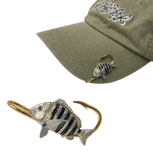 Flounder Hat Hookit © Fishing Hat Clip Hat Clip Fishing Brim Clip Fishing  Hat Pin. Gift for Fisherman -  Canada