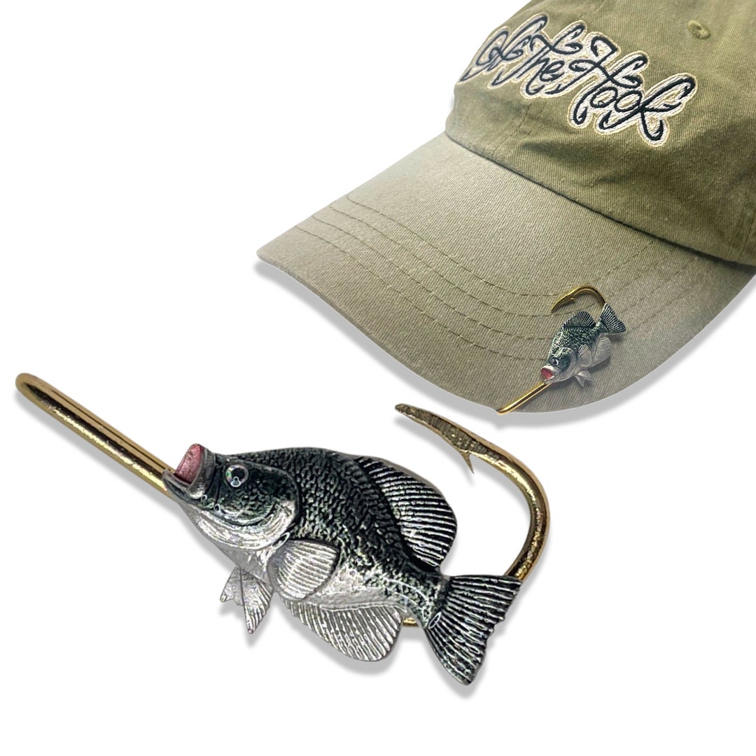 Crappie Hookit© Hat Clip Sac Au Lait Brim Clip Hat Pin Etsy