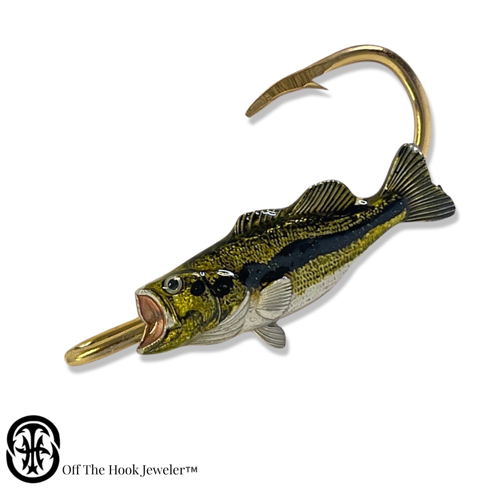 Black Bass Fish Hookit© Hat Clip Fish Hat Hook Fish Brim Hook Fish