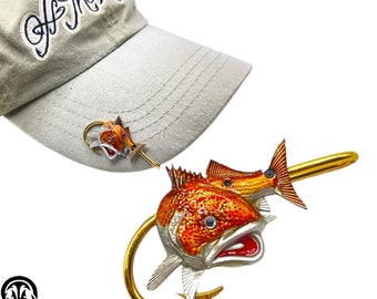 Camo Fish Hook Hat Pin Hat Clip for Hat or Cap Money Clip/tie