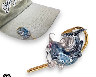 Alligator Gar Hookit®️ - Fish hook - hat clip - hat pin - Gift for Fishing