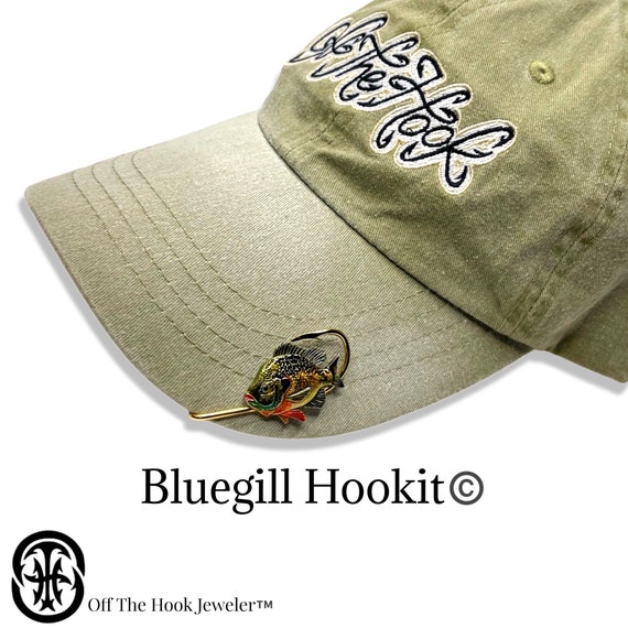Bluegill Perch Hookit Fish Hat Hook Hat Clip Fishing Fish Hook Hat