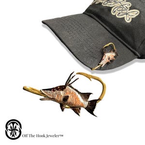 Hogfish Hookit© Fishing Hat Hook  - Brim Clip - Hat Clip- Fishing -....  - Gift for Fisherman