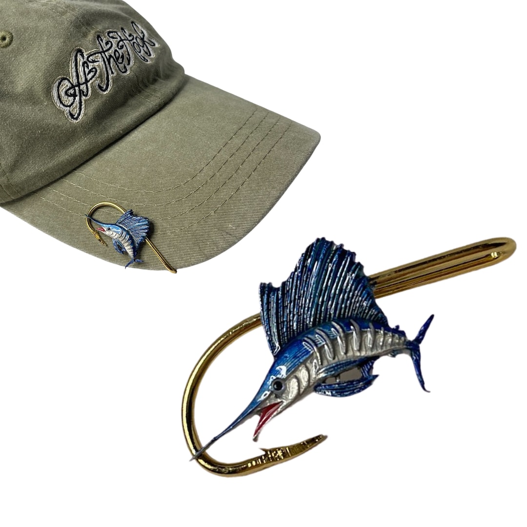 Sailfish Hookit© Fish Hat Hook Hat Clip Brim Clip gift for Fisherman Etsy