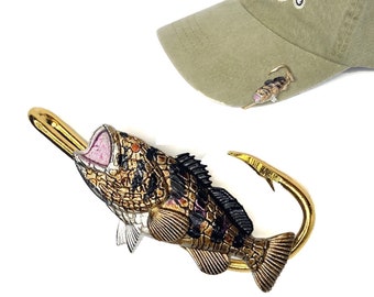 Grouper Hookit© Fishing Hat Hook Brim Clip Hat Clip Fishing gift for
