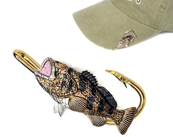 Grouper Hookit© Fishing Hat Hook Brim Clip Hat Clip Fishing gift for