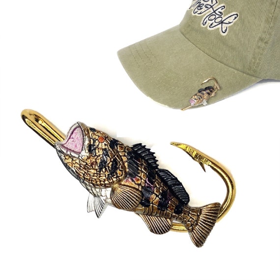 Grouper Fish Hookit© Fishing Hat Hook Brim Clip Hat Clip Etsy