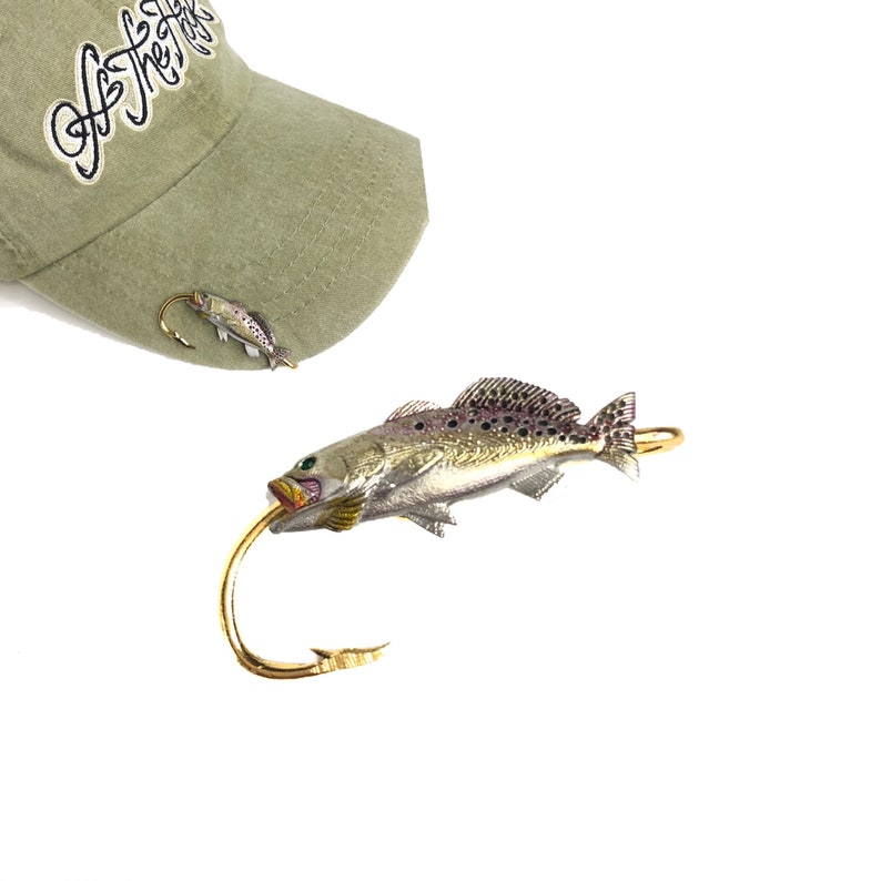 Speckled Sea Trout Speck fish HOOKIT© Fishing Hat Clip Etsy