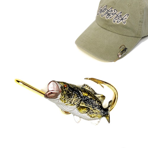 Bass Bone Fish Hookit© Fishing Hat Hook Brim Clip Hat Etsy