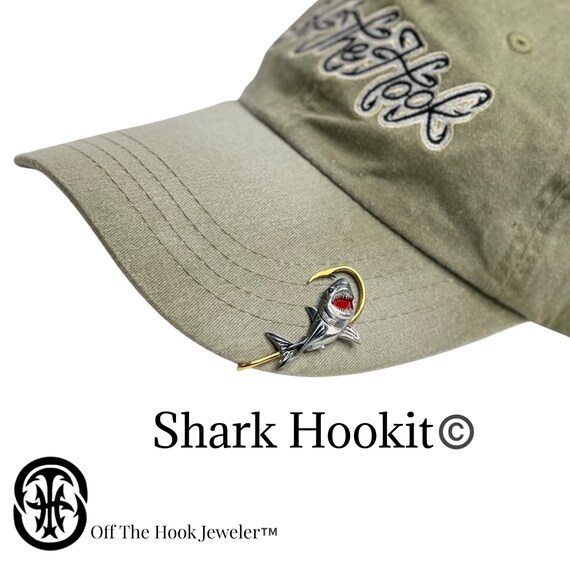 Buy Great White Shark Hookit© Fishing Hat Clip Fishing Hat Pin