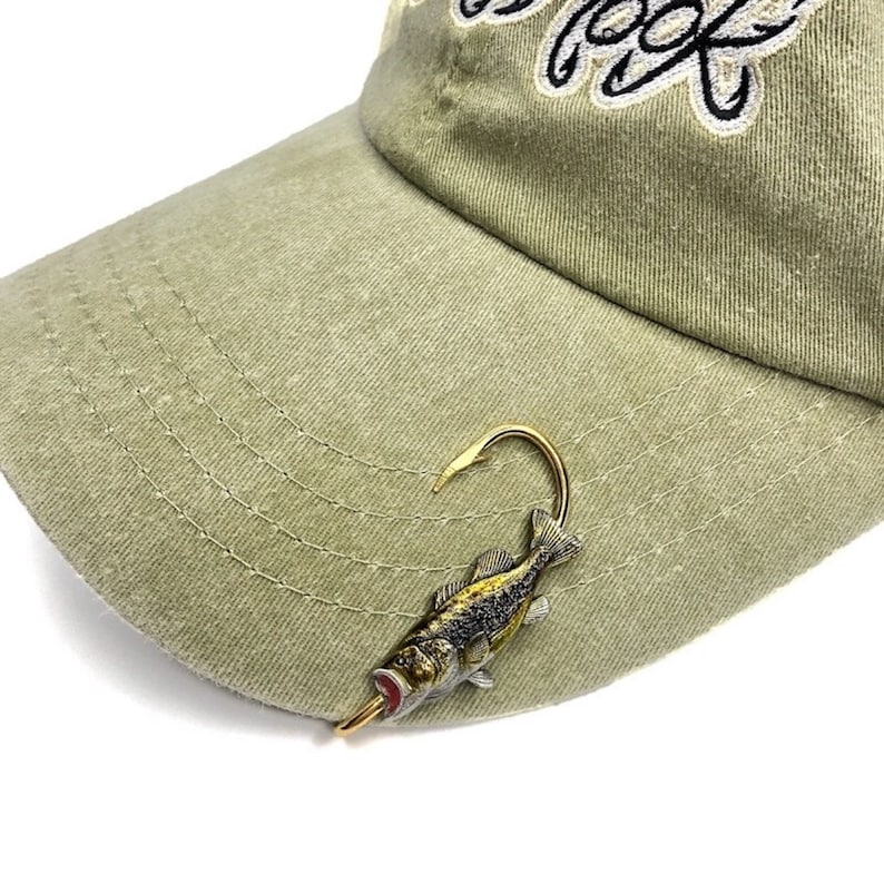 Black Bass Fish Hookit© Hat Clip Fish Hat Hook Fish Brim Etsy