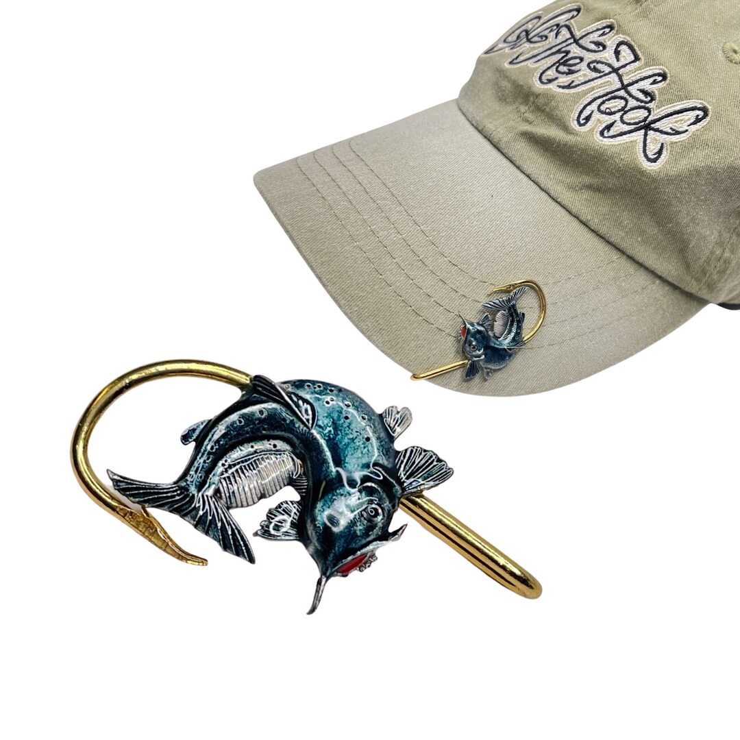 Catfish Hookit© Fishing Hat Pin Hat Clip Fishing Fishing Etsy