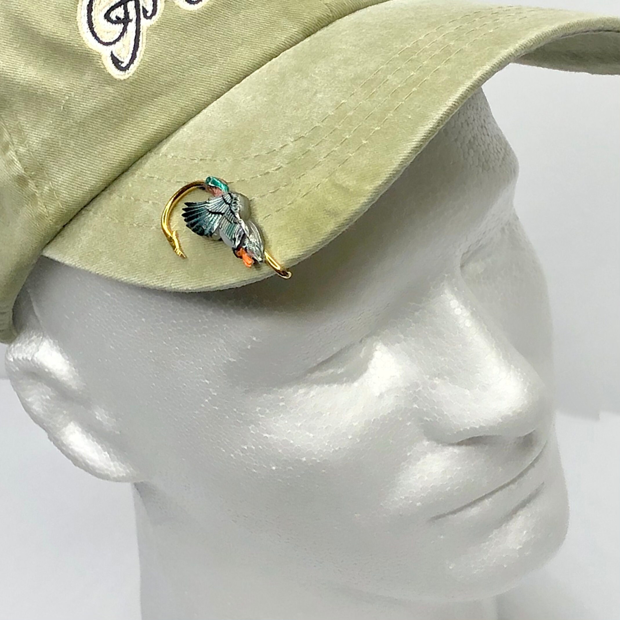 Green Winged Teal Duck Hookit® Brim Clip Hat Hook Fish Etsy
