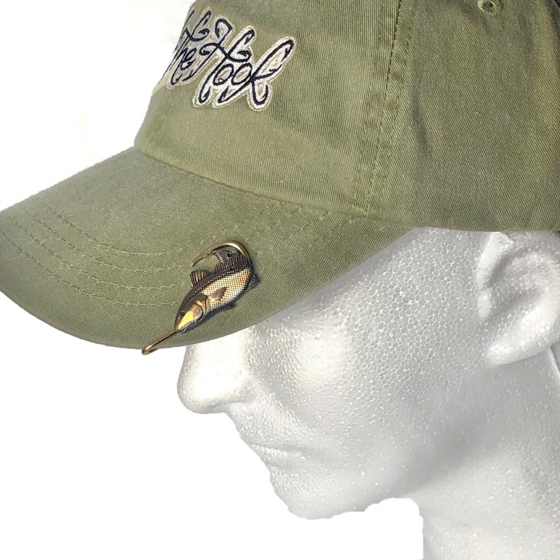 Redfish Hookit© Hat Clip.. Fishing Hat Hook Brim Clip Etsy