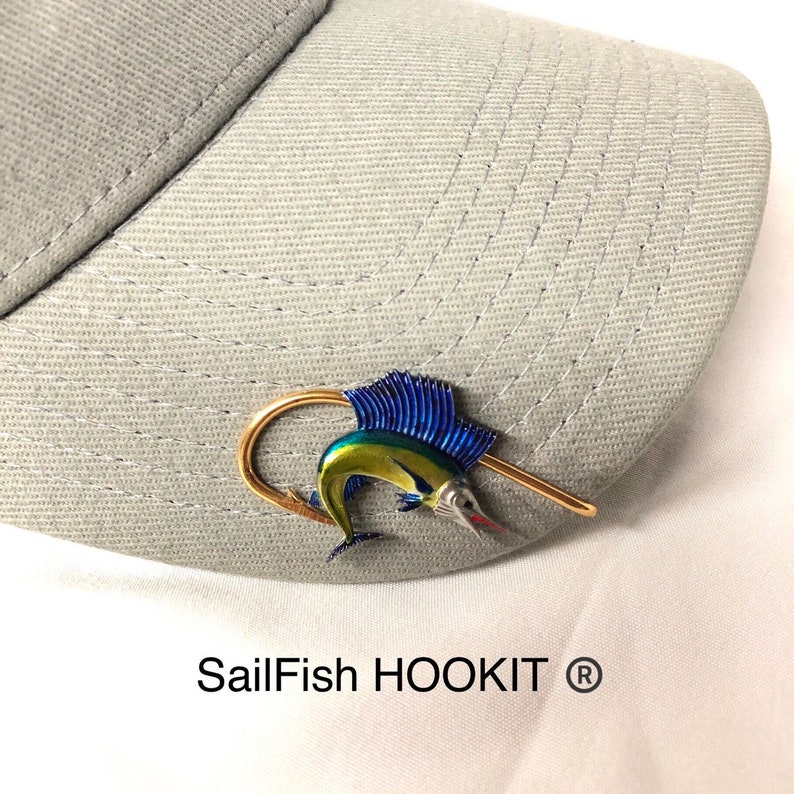 Sailfish Hookit© Fish Hat Hook Hat Clip Brim Clip Etsy