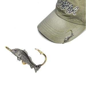 Flounder Hat Hookit © Fishing Hat Clip Hat Clip Fishing Brim Clip Fishing  Hat Pin. Gift for Fisherman -  Canada