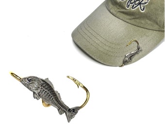 Red Bone Hookit© Fishing Hat Hook Fishing Hat Clip Fish Hook